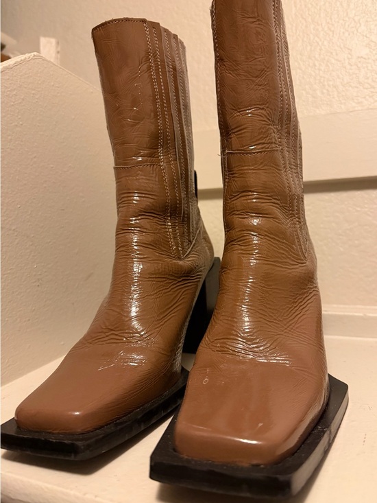 Steve Madden Shoes - Steve Madden Brown Square-Toe Mid-Calf Booties